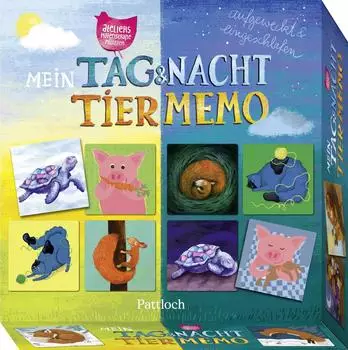 Mein Tag & Nacht-Tiermemo Memory-Spiel ab 4 Jahren, 60 Karten
