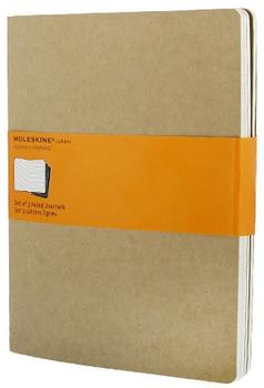 Moleskine Cahier Extra Large Liniert packpapierbraun 3er-Set