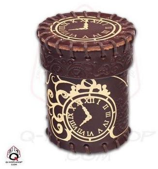 Q-Workshop QWOCST02 - Brettspiel "Steampunk Dice Cup", braun/golden Leather