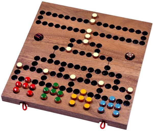 Logoplay Holzspiele Blockade - Würfelspiel - Strategiespiel - Gesellschaftsspiel - Brettspiel aus Holz mit klappbarem Sp