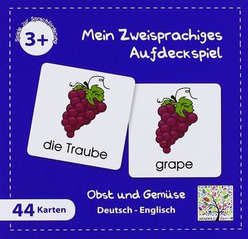 Schulbuchverlag Anadolu Mein Zweisprachiges Aufdeckspiel (Kinderspiel), Obst und Gemüse, Englisch