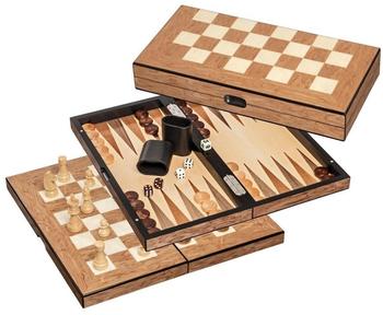 Philos 2518 Schach-Backgammon-Dame-Set, Feld 40cm