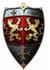 Bestsaller 1164 - Ritterschild Holz, 49x32cm, mit Löwen Motiv mit Ledergriff