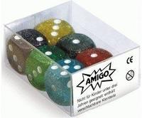 W&uuml;rfel Glitter W06 Set gemischt (Spiel-Zubeh&ouml;r)