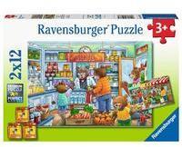 Ravensburger 2 Puzzles - Komm wir gehen einkaufen 12 Teile - 05076