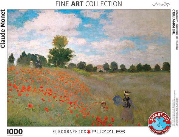 Eurographics Puzzles Claude Monet: Das Mohnfeld 1000 Teile Puzzle (6000-0826)