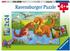 Ravensburger Kinderpuzzle Spielende Dinos 2 x 24 Teile