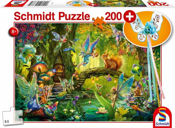 Schmidt Spiele Puzzle Feen im Wald, 200 Teile