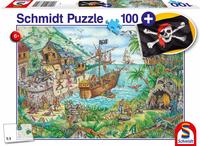 Schmidt 56330 - In der Piratenbucht, inklusive Piratenflagge, Puzzle, 100 Teile