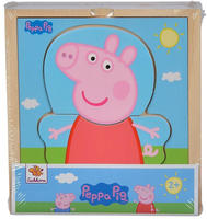 Eichhorn Motorikspielzeug Peppa Pig Umziehpuzzle, Steckpuzzle aus Holz, ab 2...