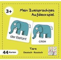 Schulbuchverlag Anadolu Mein Zweisprachiges Aufdeckspiel Tiere Russisch (Kinderspiel)