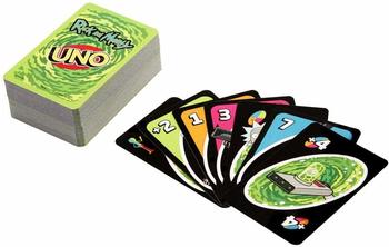Mattel Games - GPN29 UNO Rick & Morty Kartenspiel, geeignet für 2 - 10 Spieler, Kartenspiele ab 13 Jahren