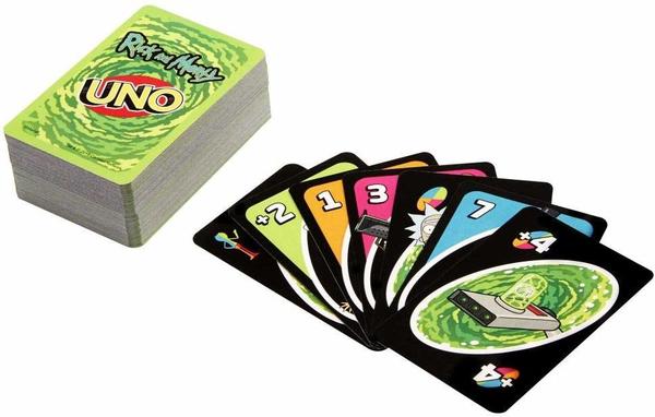 Mattel Games - GPN29 UNO Rick & Morty Kartenspiel, geeignet für 2 - 10 Spieler, Kartenspiele ab 13 Jahren