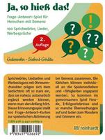 Ja, so hie&szlig; das!, Spiel