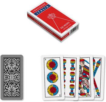 Dal Negro 10073 - Trevisane Italia regionale Spielkarten, Federmäppchen rot