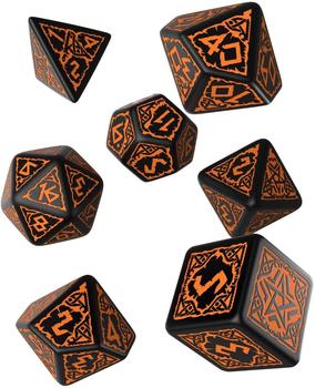 Q Workshop Pathfinder Hells Vengeance RPG Ornamented Dice Set 7 Polyhedral Pieces
