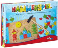 Noris Hammerspiel 606049101, ab 3 Jahre, 50 Teile, mit Korkplatte, Hammer, N&auml;gel &