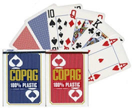 Spielkartenfabrik ASS COPAG® 100% Plastik Poker Jumbo Index rot.Kartenspiel 22564061