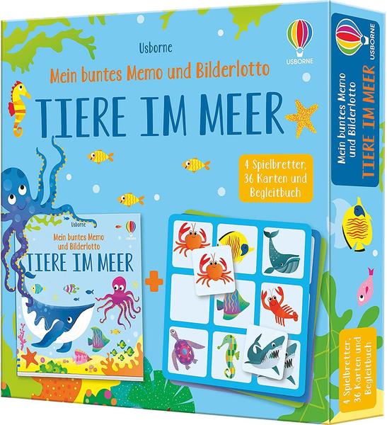 Usborne Verlag Mein buntes Memo und Bilderlotto: Tiere im Meer