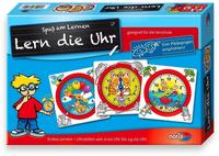 Noris Lernspiel 606076152, Lern die Uhr, ab 5 Jahre, 1-4 Spieler, Uhrzeit lernen