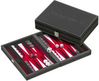 Backgammon Tinos, klein, Kunstleder, Brettspiel, f&uuml;r 2 Spieler, ab 6 Jahren