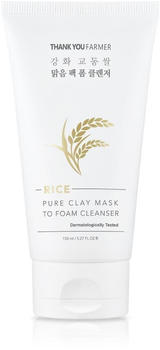 Thank You Farmer Rice Pure Clay Mask to Foam Cleanser (150ml)