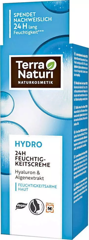 Terra Naturi Hydro 24H Feuchtigkeitscreme (50 ml) Test  82/100 (gut)