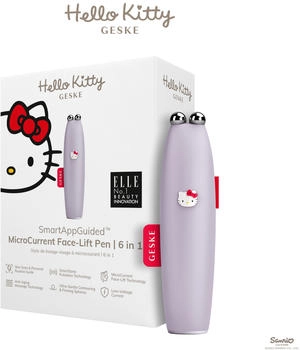 Geske SmartAppGuided MicroCurrent Face-Lift Pen Hello Kitty purple
