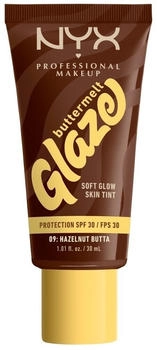 NYX Buttermelt Glaze Soft Glow Skin Tint SPF30 (30ml) 09 Hazelnut Butta