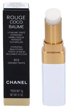 Chanel Rouge Coco Baume Satin Lip Balm 912 Dreamy White (3,5g) – Anpassbare Farbintensität für jeden Look