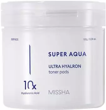Missha Super Aqua Ultra Hyalron Toner Pads (180g)