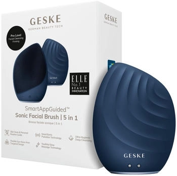 Geske SmartAppGuided&trade; Sonic Facial Brush | 5 in 1 Gesichtsreinigungstools 1 ct Schwarz