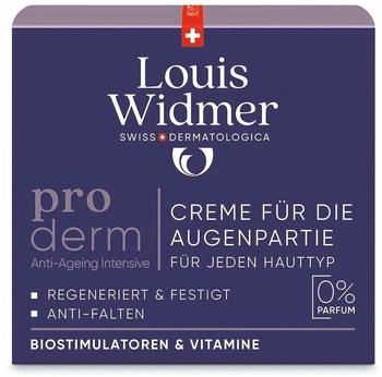 Louis Widmer Proderm Creme für Augenpartie ohne Parfum 30 ml