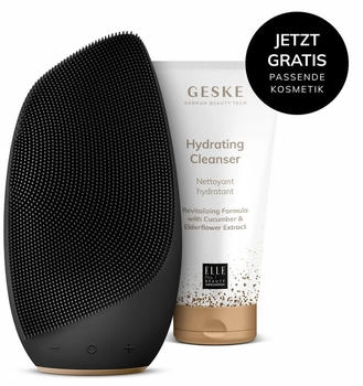 Geske Sonic Thermo Facial Brush | 6 in 1 | Farbe: Gray + Gratis Kosmetik Gesichtsreinigungsbürsten