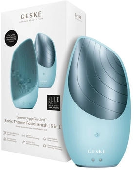 Geske SmartAppGuided&trade; Sonic Thermo Facial Brush | 6 in 1 Gesichtsreinigungsb&uuml;rsten Silber