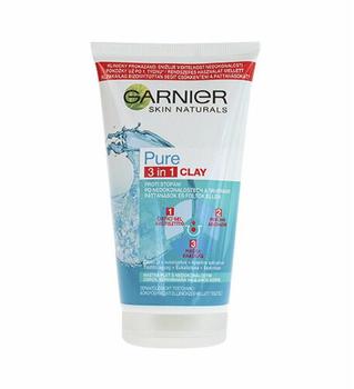 Garnier Pure active 3in1 clay cream cleanser, mask, and scrub in one product (150 ml)