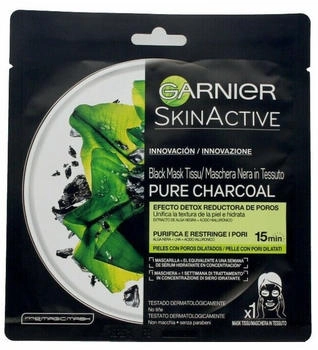 Garnier Pure Charcoal Black Mask Tissu Detox Effect 28 g