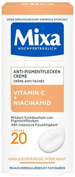 Mixa Vitamin C + Niacinamid Gesichtscreme 50 ml – Anwendung für sichtbar gleichmäßigere Haut