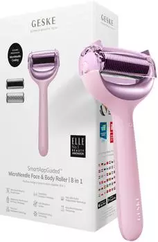 Geske SmartAppGuided MicroNeedle Face & Body Roller pink