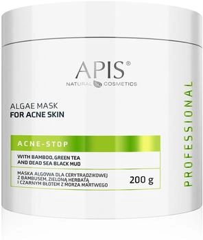 Apis Apis ACNE-STOP Maschera per alghe - 200 g - con estratto di bambù e tè verde per pelli grasse incline all'acne - contro le impurità con alghe