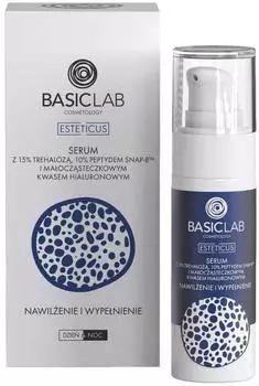 Basiclab Esteticus Siero 15% Trealosio, 10% Peptide Snap-8, Acido Ialuronico, 30 ml