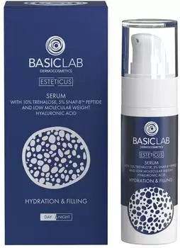 Basiclab Esteticus Siero 10% Trealosio, 5% Peptide Snap-8, Acido Ialuronico, 30 ml