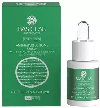 Basiclab Dermocosmetics Esteticus siero viso leggero per pelli grasse e problematiche 15 ml