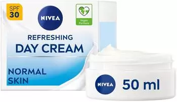 Nivea Refreshing (50ml) for Women Provides 24 Hour Moisture Enriched with Vitamin E and SPF 30 for Normal Skin