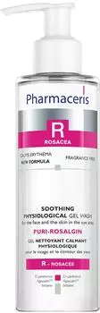 Pharmaceris R Puri-Rosalgin Eye and Face Cleanser Face Wash Gel for Rosacea Skin Physiological Gel Cleanser for Sensitive and Allergic Skin D-Panthenol - 200 ml