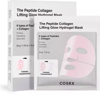 Cosrx Peptide Collagen Lifting Glow Hydrogel Mask (3pcs.)