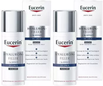 Eucerin Hyaluron-Filler 5% Urea Nachtpflege 2x50 ml