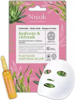Niyok Feuchtigkeitsspendende Tuchmaske Hydrate & Refresh 10 ml
