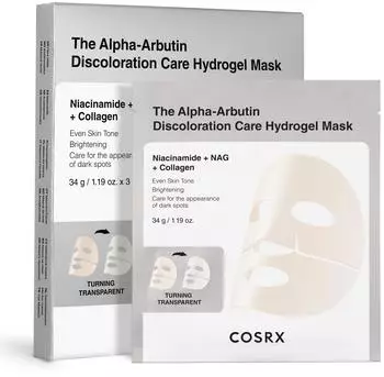 Cosrx The Alpha-Arbutin Discoloration Care Hydrogel Mask (3pcs)