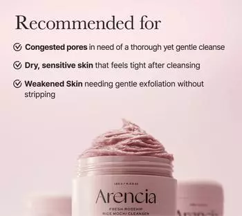 Arencia Fresh Rosehip Rice Mochi Cleanser 120g
